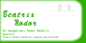 beatrix modor business card